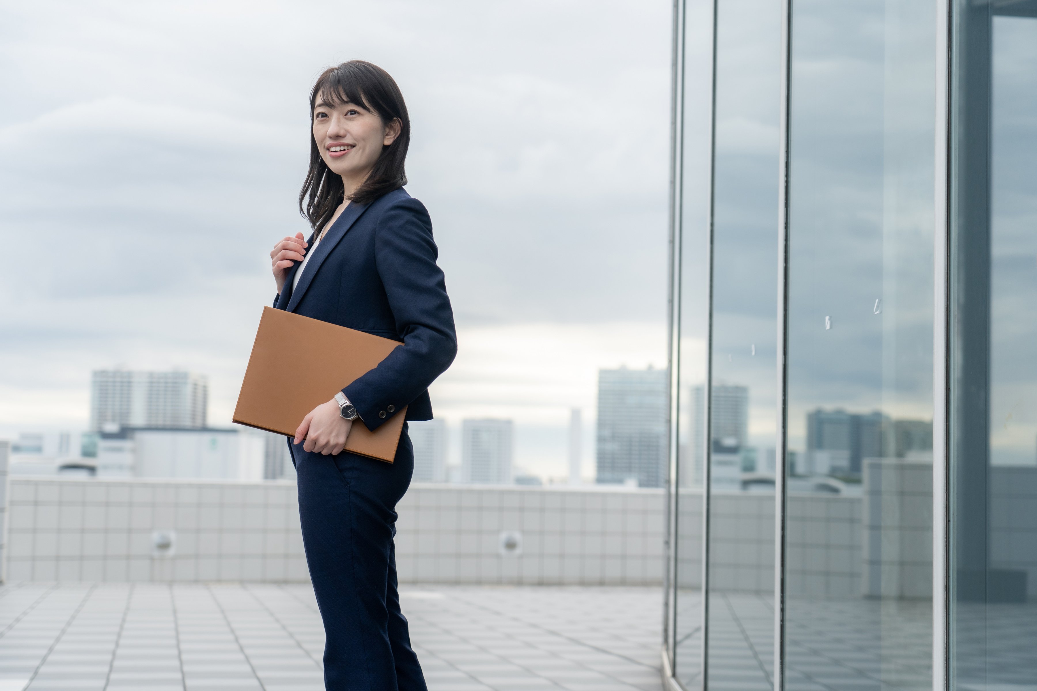 Japanese woman in suit