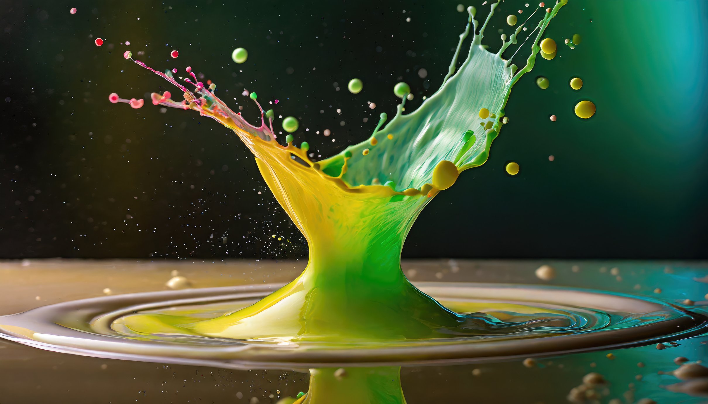 Mesmerizing Colliding Droplets Creating Beautiful Visual Impact